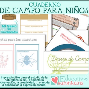 Cuaderno de campo imprimible para niños español imagen 2