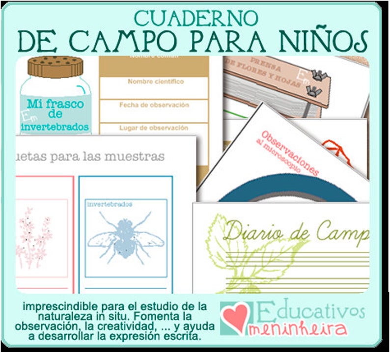 Cuaderno de campo imprimible para niños español imagen 2