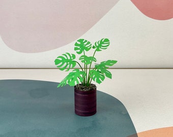 Monstera Deliciosa - Mini Paper Plant Sculpture - Monstera