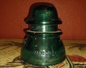 Vintage Hemingray Double Petticoat Glass Insulator 3 5 8 quot W x 4 1 8 quot H, U.S.A.