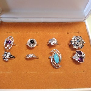 Sarah Coventry FINE FASHION RINGS Eight Different Retro Styles