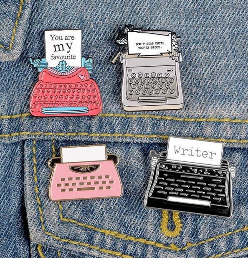 VINTAGE TYPEWRITER PINS Royal Futura Underwood Smith Etsy