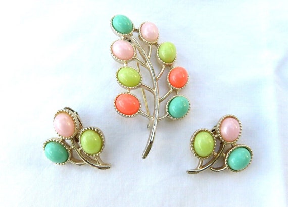 CANDY LAND Pin and Earrings, by Sarah Coventry, C… - image 1