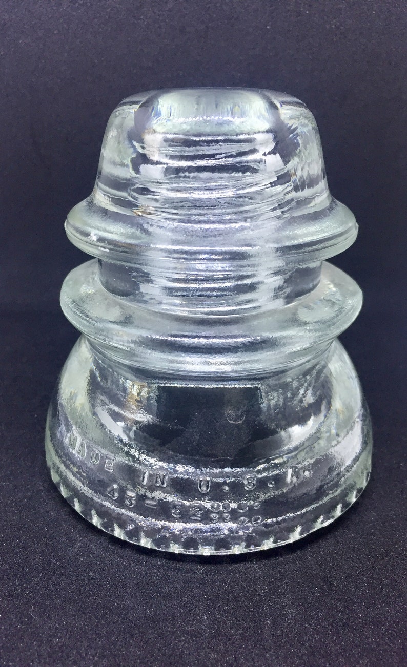 Insulator Glass HEMINGRAY 42 Clear Short Mold VARIANT Etsy