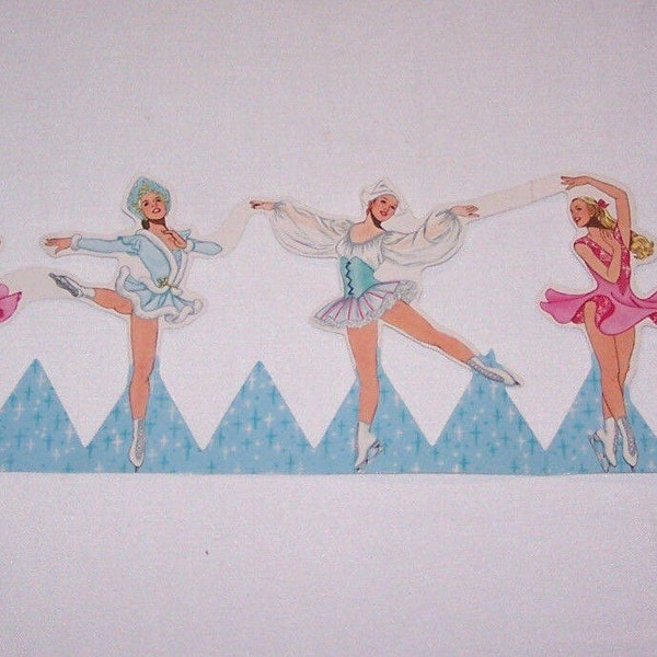 Garland ICE SKATER Ice Capades Sonja Henie Tom Tierney Shackman Retro Winter Christmas Decor