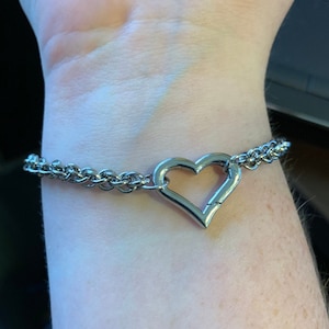 Stainless Steel Heart Chain Bracelet