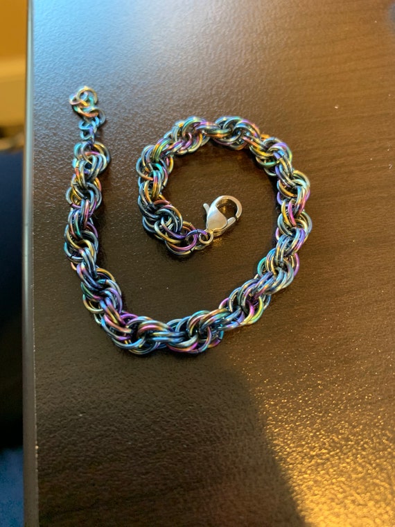 Box Chain Bracelet in Niobium