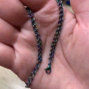 Rainbow Niobium Chain Bracelet - Jens Pind Linkage