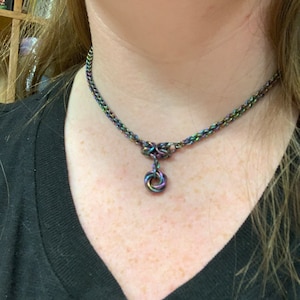 Rainbow Niobium Chain Necklace