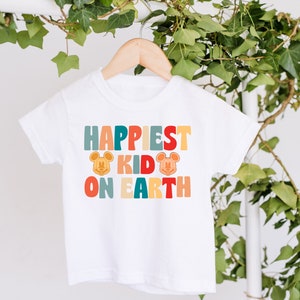 Happiest Kid On Earth Shirt, Disney Shirt, Disneyland CA Shirt, Disney World Shirt, Colorful Disney T-Shirt,Disney Shirts Kids Toddler Baby