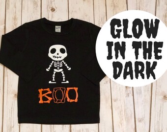 GLOW in the DARK BOO shirt | tee for boys | Halloween tee | Boo shirt | Halloween | Boo | Halloween shirt | glow in the dark