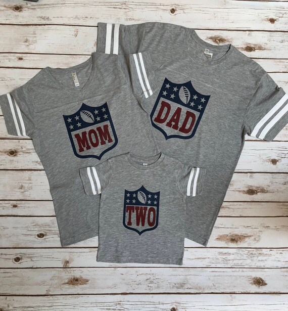 Football Family Shirt set Kids customizable bday outfit Etsy