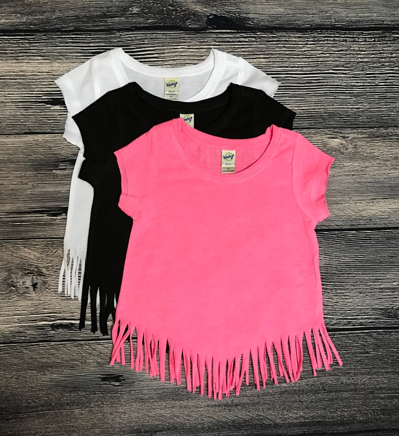 Three Fringe Tee Fringe Shirt Boho Fringe Top Black and Etsy