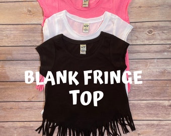 Blank Kavio V-Fringe Shirts for Girls  Blank Fringe Top  NO DESIGN Just Blank