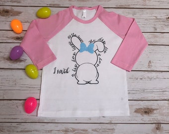 Kid's Easter t-shirt | Raglan tee for boys| toddler bunny shirt | Mister Hip Hop bunny tee
