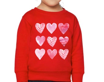 Toddler Valentine Shirt, Toddler Shirt, Valentines Day Outfit, Kids Valentine Outfit, Kid Heart Shirt, Watercolor Hearts