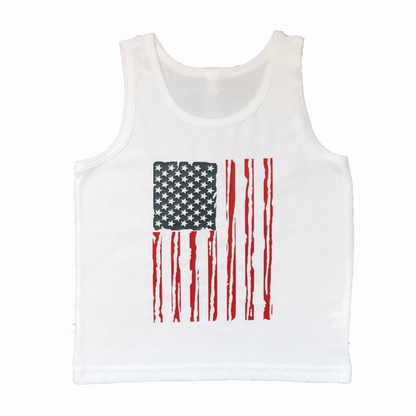 American Flag Muscle tank | Fourth of July muscle tank for boys | America boy's top | 4th of July boys tank