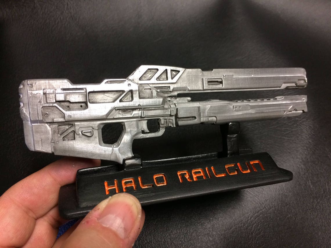 Halo Rail Gun Aluminum Cold Cast Etsy UK