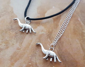 Brontosaurus Necklace, Dinosaur Necklace, Diplodocus Jewelry, Little Necklace, Vegan Gift, Brachiosaurus Jewellery, Long Neck Dinosaur, Gift