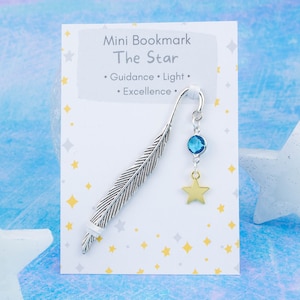 Gold Star Charm Bookmark, Science Fiction Book Lover, Celestial Gifts, Metal Bookmarks, Symbol Of Guidance, Light And Excellence, Reader image 1