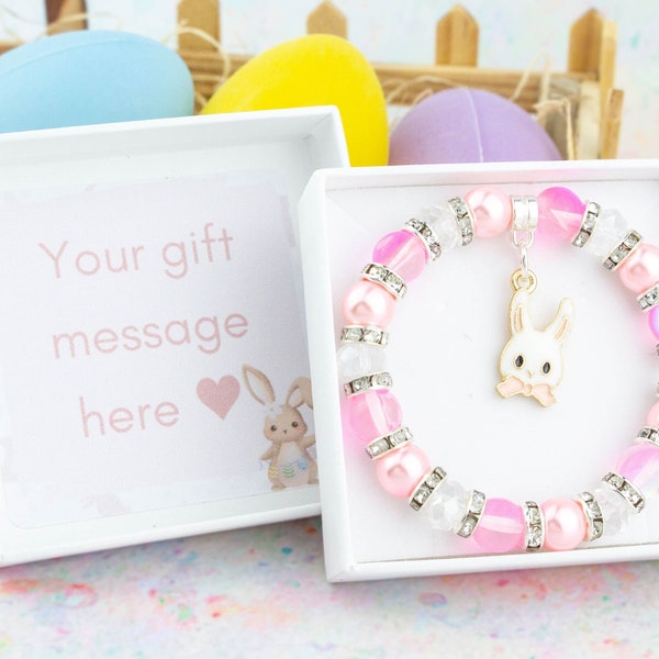 Easter Gifts For Kids, Easter Bunny Bracelet, Little Girls Easter Jewellery, Easter Sunday 2024, Gift For Granddaughter, Daughter, Niece