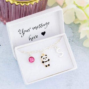 Panda Bracelet, Personalised Gift, Cute Animal Jewellery, Panda Gifts For Her, China Charm Bracelet, Giant Panda Jewelry, Bear Jewelry