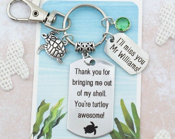 Turtley Awesome Keychain, Personalised Thank You Gifts, Turtle Keyring, Teacher Appreciation, Acting Singing Coach, Performing Arts, Drama