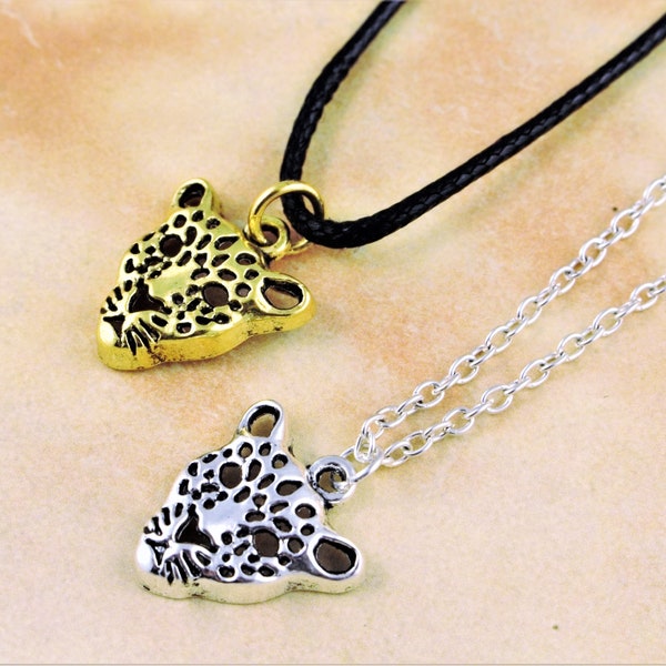 Collier léopard, argent ou or, bijoux guépard, bijoux jaguar, collier animal, cadeaux léopard des neiges