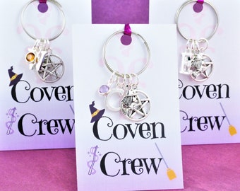 Coven Keychains, Witch Gifts, Witchy Friends, Halloween Party Favors, Witch Keyring, Gifts For Sisters, Hen Party, Matching Friendhship Gift