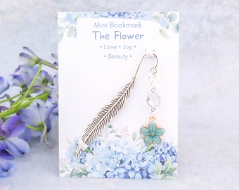 Blue Flower Charm Bookmark, Forget Me Not Gifts, Metal Bookmarks, Symbol Of Love, Joy And Beauty, Book Lover Gifts, Gift For Grandma