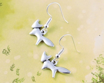 Fox Earrings, Woodland Jewelry, Silver Charms, Little Earrings, Animal Lover Gifts