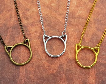 Cat Necklace, Kitty Jewellery, Crazy Cat Lady Jewelry, Minimal Fashion, Animal Jewelry, Kitten Lover, Gift For Her, Dainty Necklace, Gifts