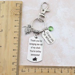 Turtley Awesome Keychain, Personalised Thank You Gifts, Turtle Keyring, Teacher Appreciation, Acting Singing Coach, Performing Arts, Drama zdjęcie 6