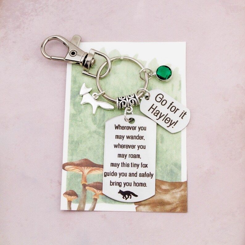 Fox Keychain, Leaving Gifts, Fox Keyring, Luggage Bag Charm, Spirit