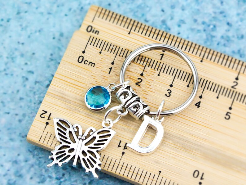 Butterfly Keyring Personalised Gift Butterfly Keychain Gift Etsy UK