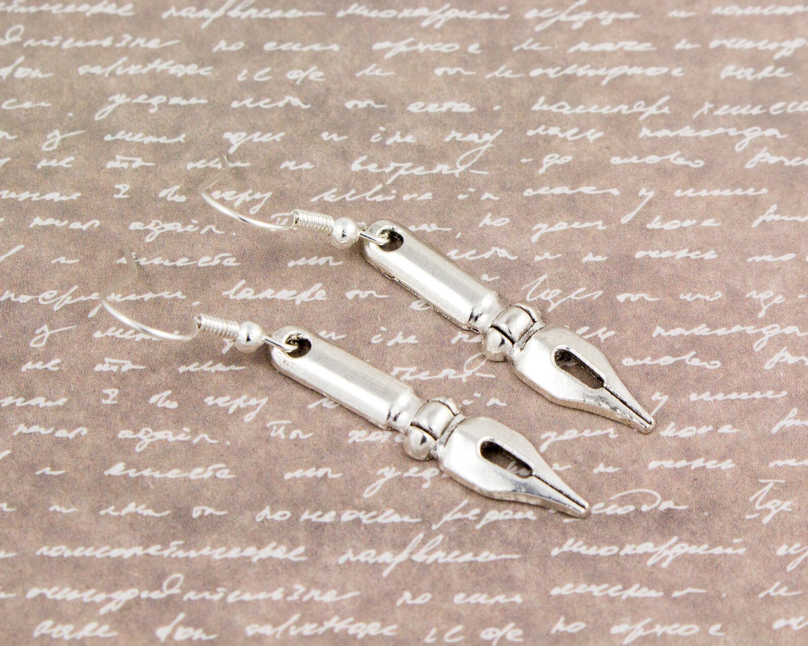 Fountain Pen Earrings Writer Jewellery Dangling Earrings Etsy