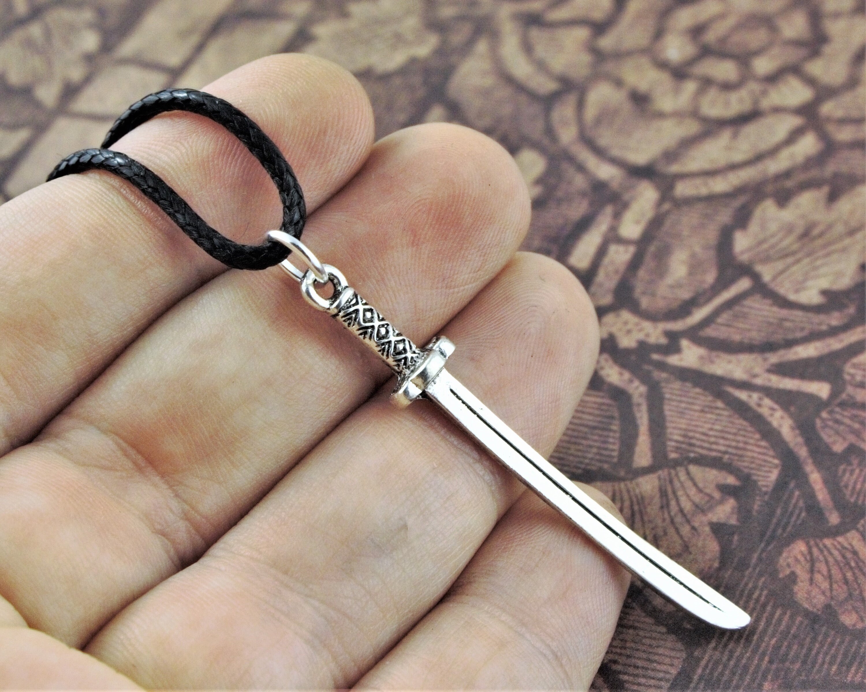 Katana Necklace Sword Jewellery Japanese Jewelry Samurai Etsy