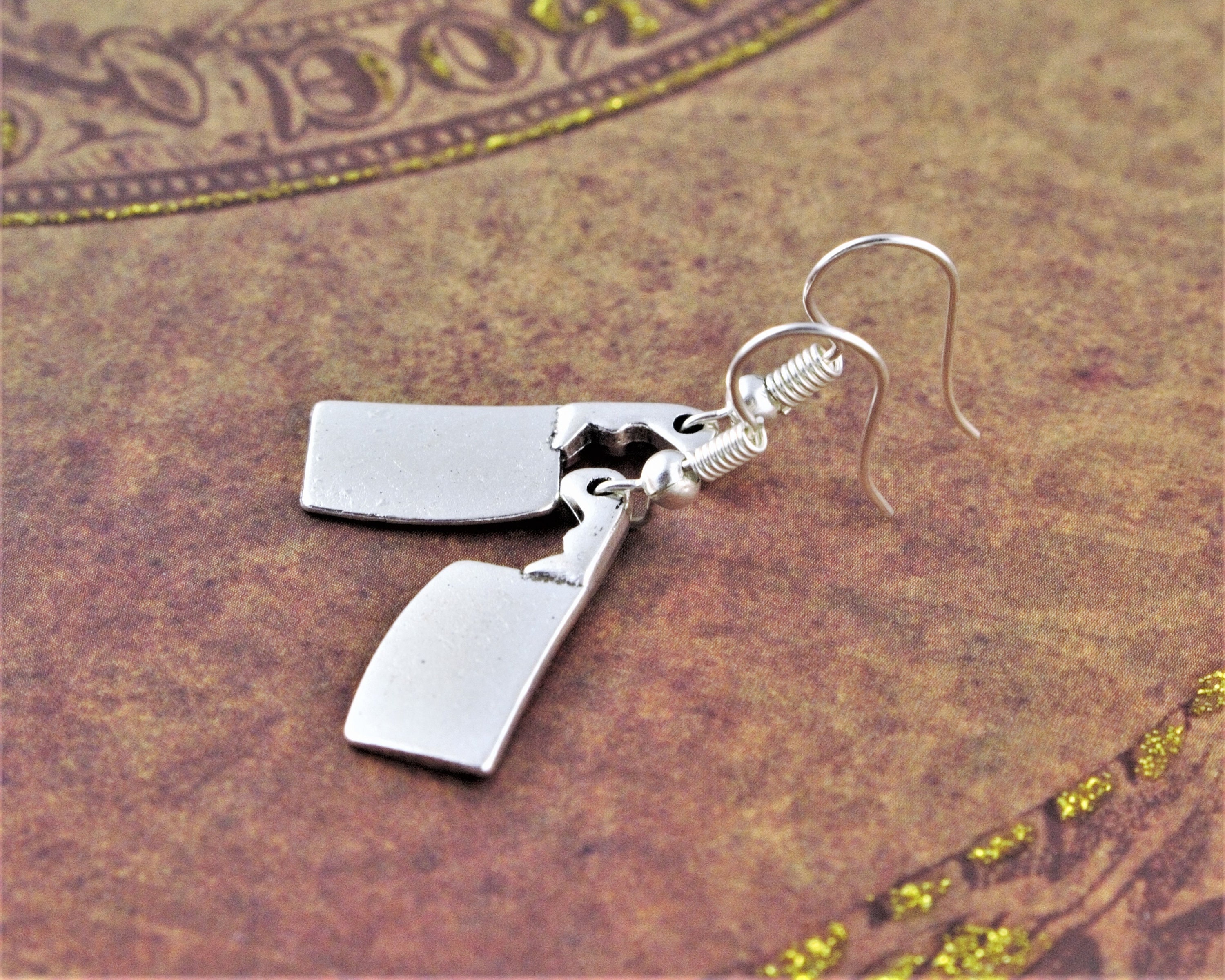 Meat Cleaver Earrings Butcher's Knife Jewelry Gothic Etsy