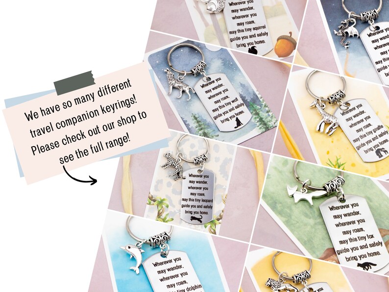 Fox Keychain, Leaving Gifts, Fox Keyring, Luggage Bag Charm, Spirit