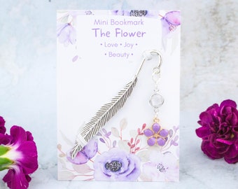 Purple Flower Charm Bookmark, Lilac Gifts, Grandmother Gifts, Metal Bookmarks, Symbol Of Love, Joy And Beauty, Thank You Wedding Florist