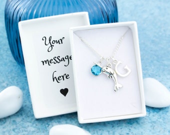 Narwhal Necklace, Personalised Gift, Whale Jewellery, Ocean Necklace, Cute Narwhal Jewellery