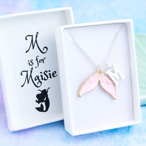 Mermaid Necklace, Personalised Gift, Children's Jewellery, Kid's Gifts, Girls Mermaid Jewelry, Gifts For Little Girls, Mermaid Tail Charm