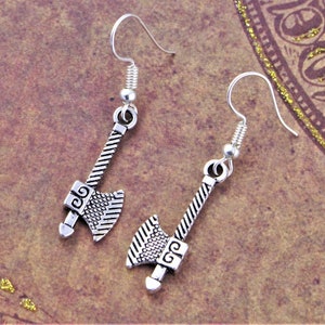 Axe Earrings, Viking Jewelry, Viking Axe Earrings, Norse Jewellery, Dwarven Jewelry, Barbarian Jewellery, Geeky Earrings, Fandom Earrings