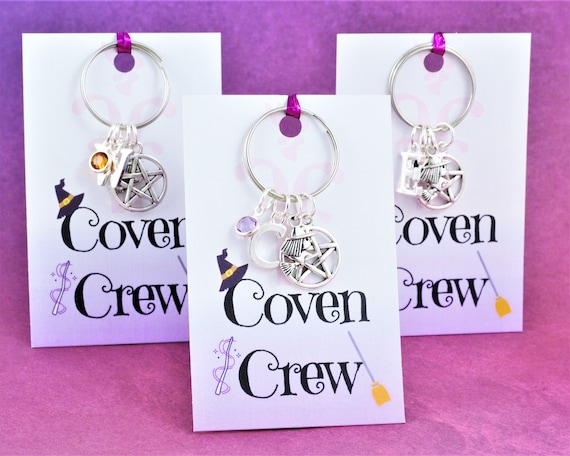 Coven Keychains, Witch Gifts, Witchy Friends, Halloween Party Favors, Witch Keyring, Gifts For Sisters, Hen Party, Matching Friendhship Gift