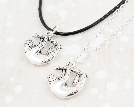 Etsy sale sloth necklace