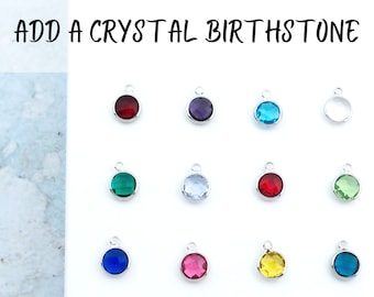 Add A Crystal Birthstone, Purchase Add On, Necklace Add On, Bracelet Add On, Keyring Add On, Personalised Gift, Birthstone Gift, Crystals