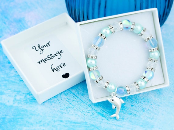 Dolphin Bracelet Children s Jewellery Beaded Stretch Bracelet