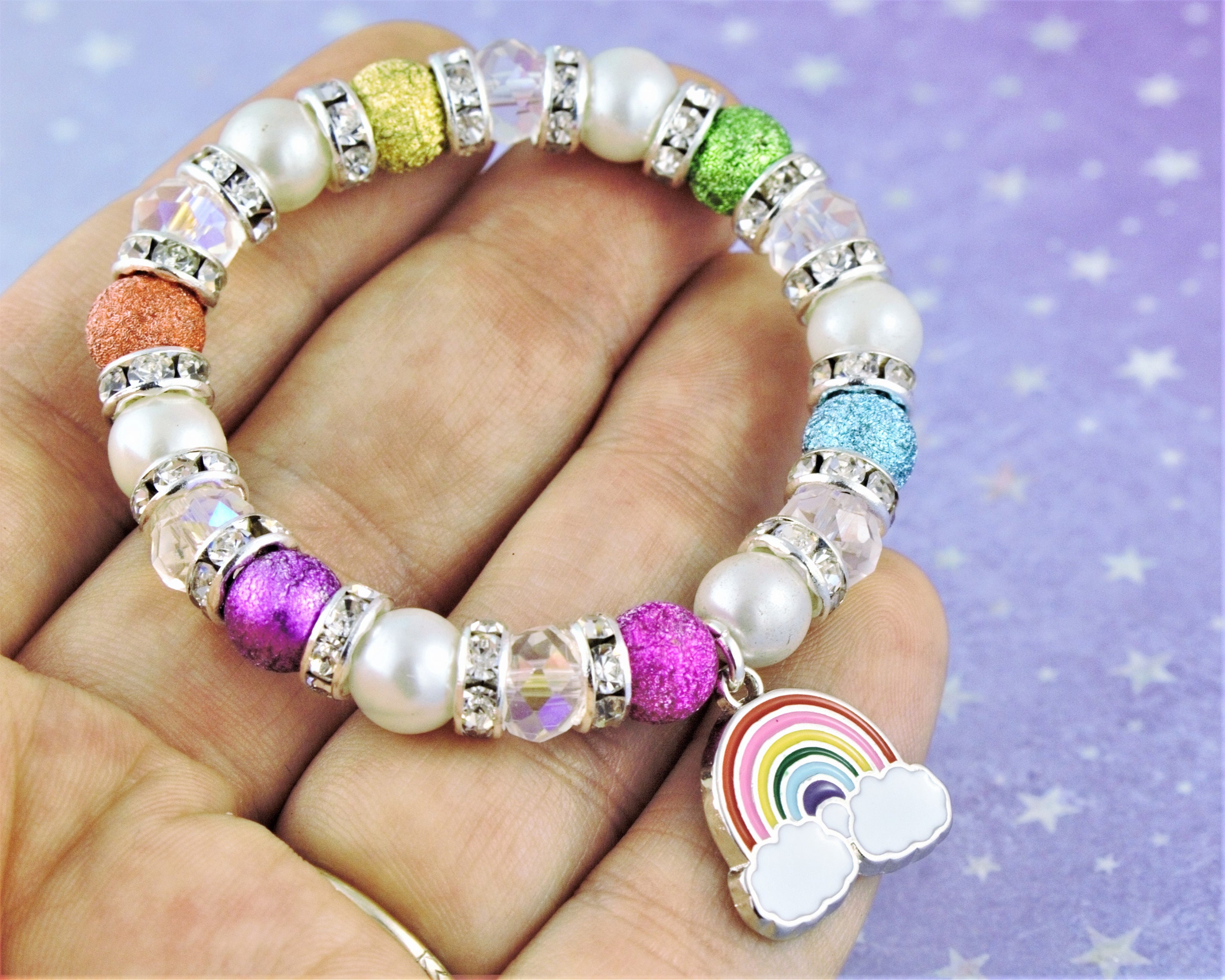 Rainbow Bracelet Kid's Jewellery Colourful Jewelry Etsy