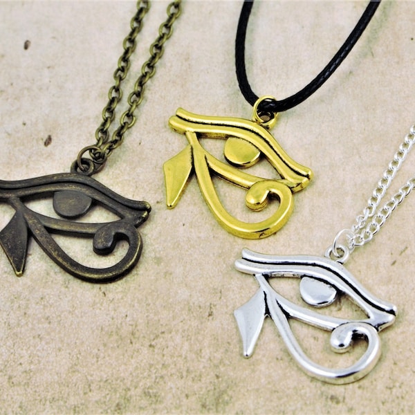 Eye Of Horus Necklace, Wadjet Necklace, Egypt Jewelry, Ancient Egyptian, Symbol Of Protection, Unisex, Eye Of Ra, Restoration Jewelry