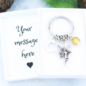 Fairy Keyring, Personalised Gift, Faerie Keychain, Silver Charm, Fantasy Accessory, Fairy Key Chain, Fairy Tale Gifts, Pagan Gifts, Mythical